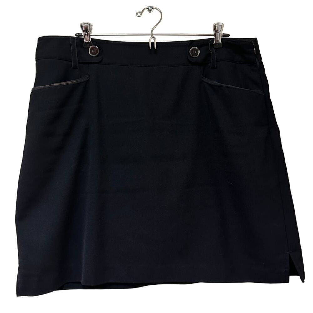 EP Pro Women Black Golf Blokette Classic Pockets Mini Skort Size 16